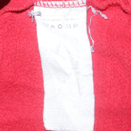 Puma Men's Red Pullover Hoodie M Logo Graphic Sportswear