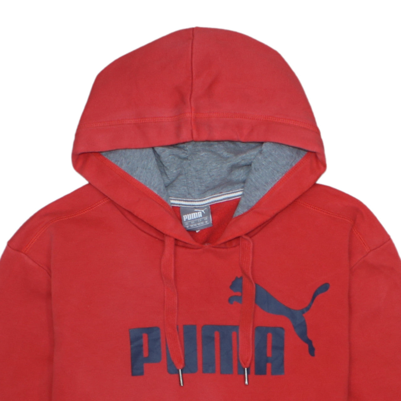 Puma Men's Red Pullover Hoodie M Logo Graphic Sportswear