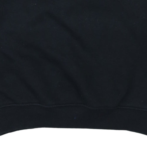 FILA Men's Black Small Pullover Sweatshirt Crew Neck Logo Embroidered