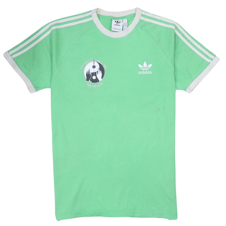 adidas Men's Green Retro Sports Short Sleeve Cotton T-Shirt Size M
