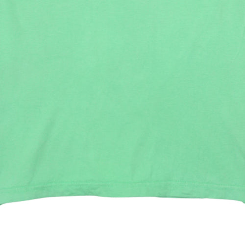 adidas Men's Green Retro Sports Short Sleeve Cotton T-Shirt Size M