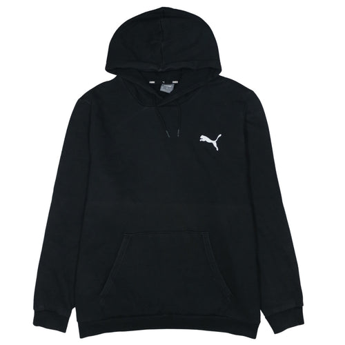 Puma Men's Black Pullover Hoodie 2XL Fleece Logo Sweatshirt