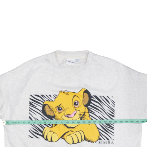 Disney Women’s Grey Simba Sweatshirt XL Lion King Graphic Pullover