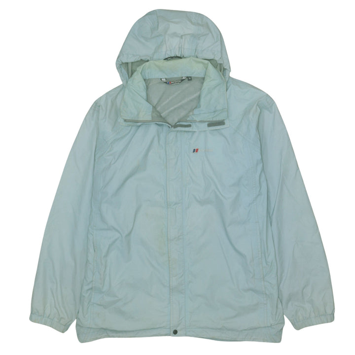 Berghaus Womens Blue Waterproof Hooded Rain Coat Jacket Size 16