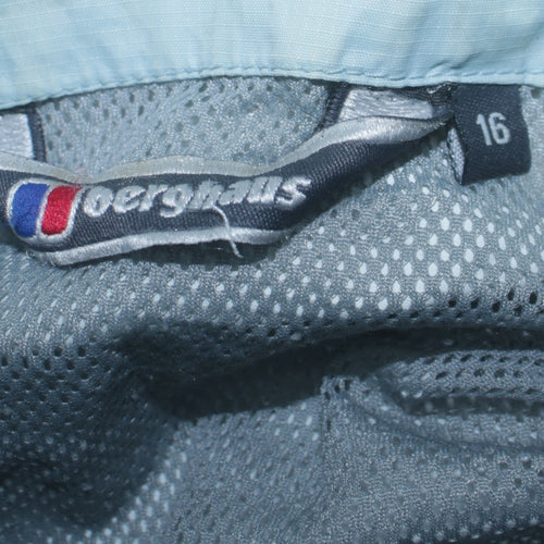 Berghaus Womens Blue Waterproof Hooded Rain Coat Jacket Size 16