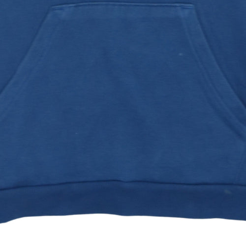 Puma Boys Blue Pullover Hoodie 15-16 Years Logo Front Cotton Blend