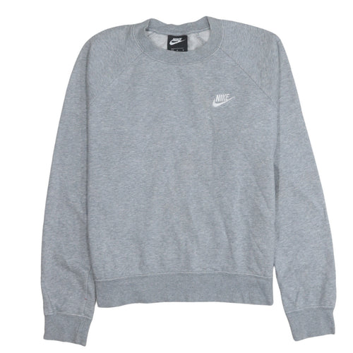 Nike Men's Grey Crew Neck Logo Sweatshirt M Regular Fit