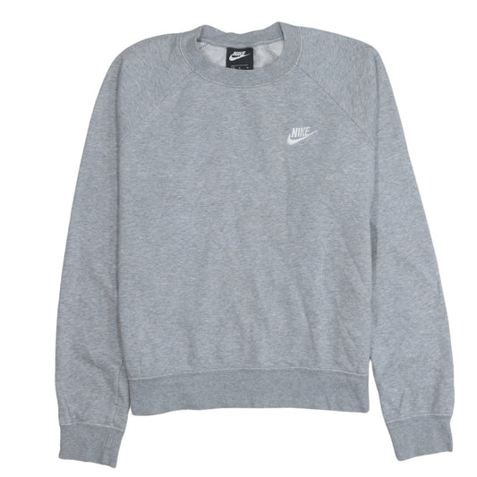 Nike Men's Grey Crew Neck Logo Sweatshirt M Regular Fit