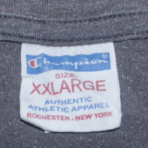 Champion Men's Grey Crew Neck Logo T-Shirt Size 2XL