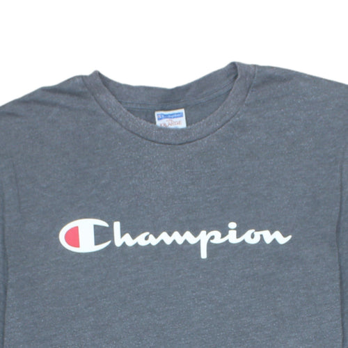Champion Men's Grey Crew Neck Logo T-Shirt Size 2XL