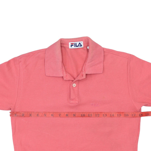 Fila Pink Cotton Short Sleeve Polo Shirt Teens Size 152