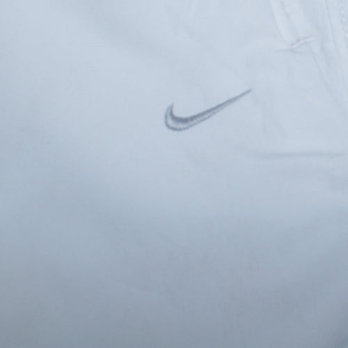Nike Women White L Athletic Activewear Shorts Lightweight