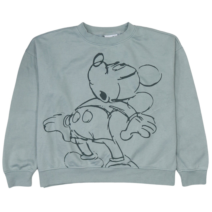 Disney Women’s Grey Mickey Mouse Pullover Sweatshirt Size S 10/12