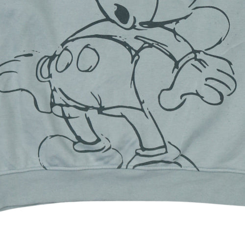 Disney Women’s Grey Mickey Mouse Pullover Sweatshirt Size S 10/12