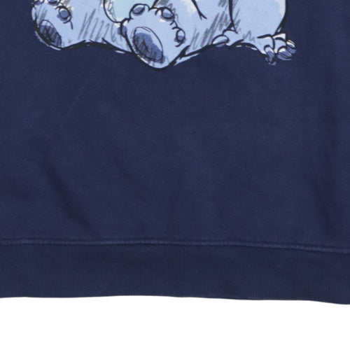 Disney Primark Women Navy Blue Stitch Sweatshirt Size S 10/12