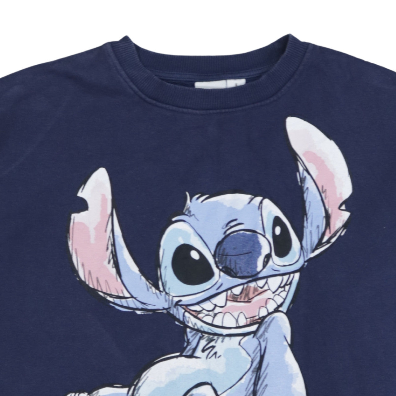 Disney Primark Women Navy Blue Stitch Sweatshirt Size S 10/12