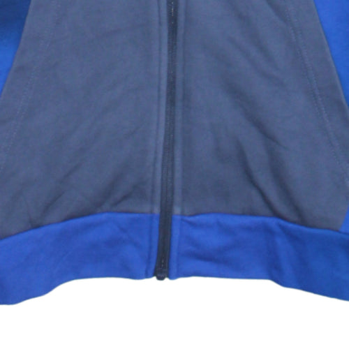 Adidas Boys Blue Full Zip Hoodie Size 16 Years Gaming Graphic Cotton Blend