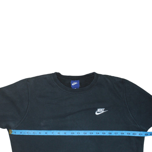 Nike Men's Black Small Crew Neck Pullover Sweatshirt Logo