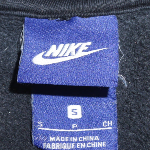 Nike Men's Black Small Crew Neck Pullover Sweatshirt Logo