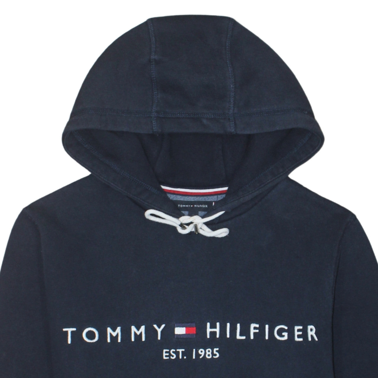 Tommy Hilfiger Mens Blue Small Pullover Hoodie Embroidered Logo