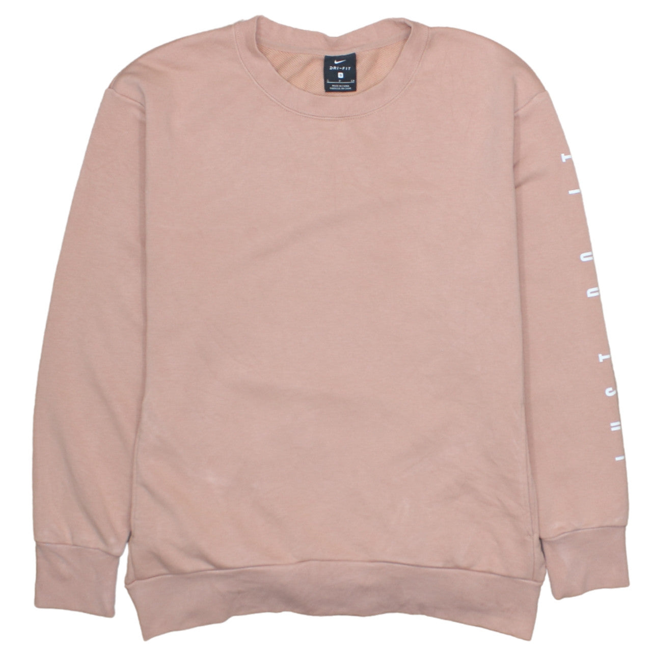 Nike Women’s Pink Dri-FIT Pullover Sweatshirt Size S Crew Neck