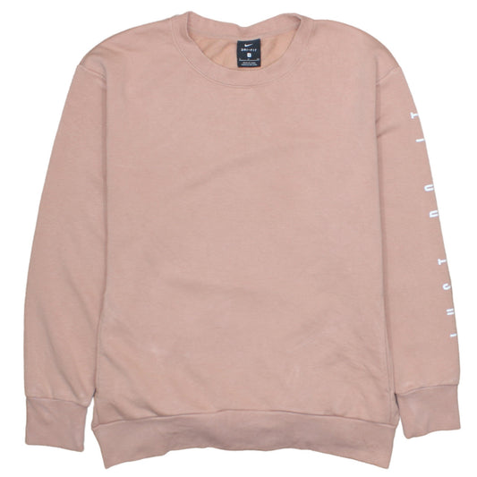 Nike Women’s Pink Dri-FIT Pullover Sweatshirt Size S Crew Neck