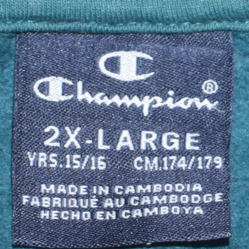 Champion Boys Teal Pullover Hoodie 2XL 15-16 Years Cotton Blend