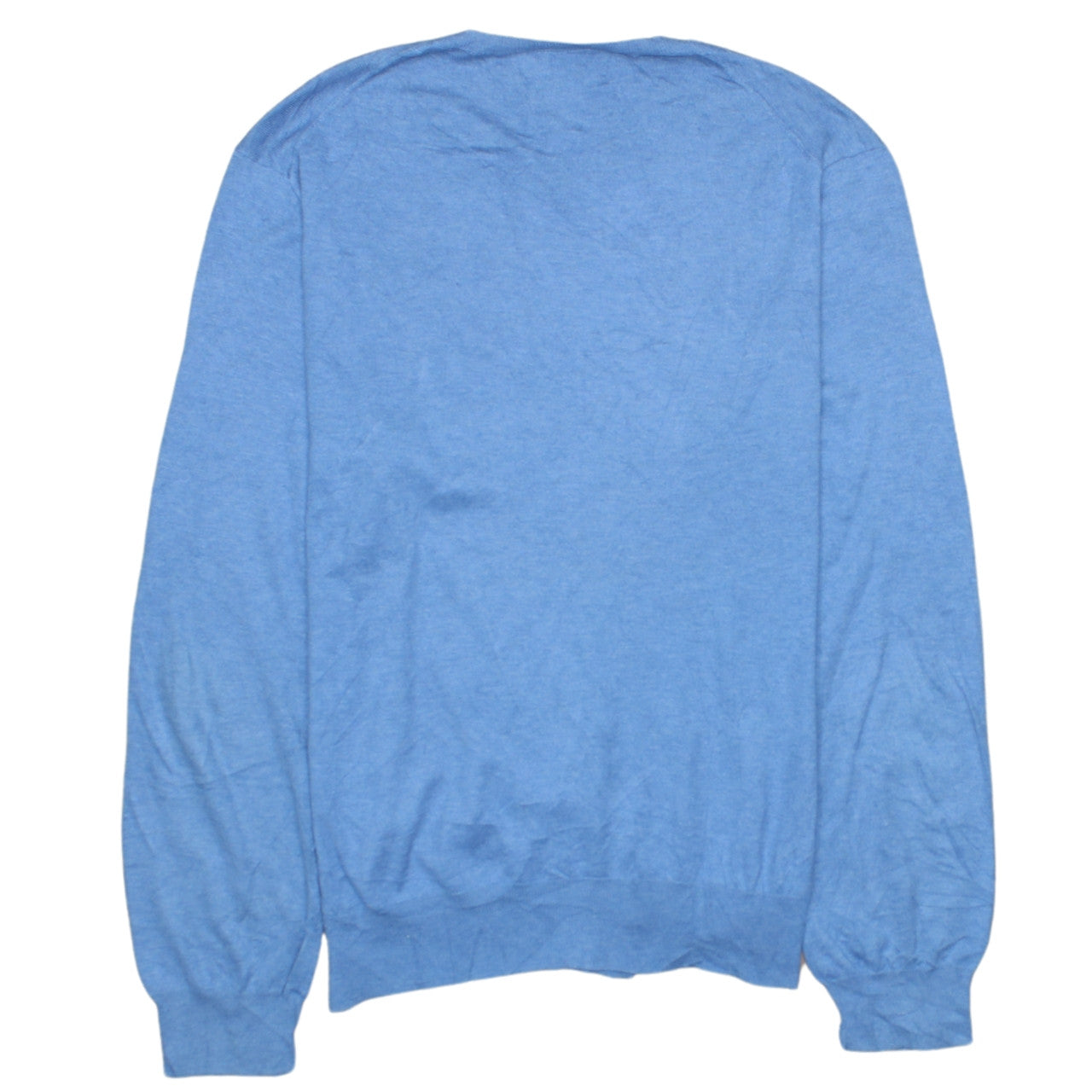 Ralph Lauren Men's Blue Slim Fit Cotton Crew Neck Jumper L