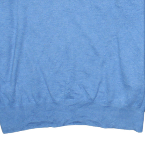 Ralph Lauren Men's Blue Slim Fit Cotton Crew Neck Jumper L