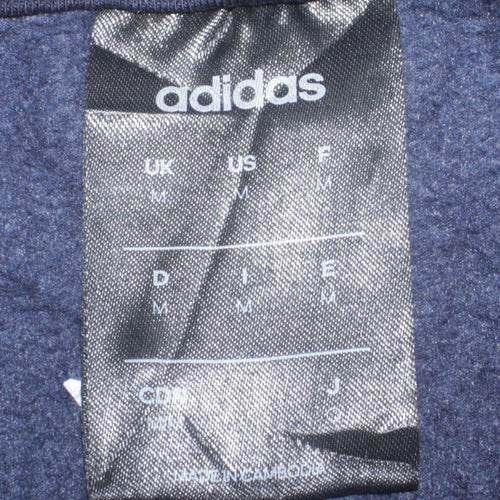 Adidas Men's Blue Logo Crew Neck Pullover Sweatshirt Size M
