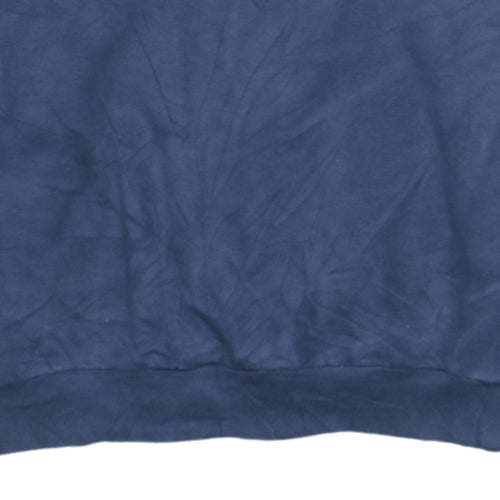 Adidas Men's Blue Logo Crew Neck Pullover Sweatshirt Size M