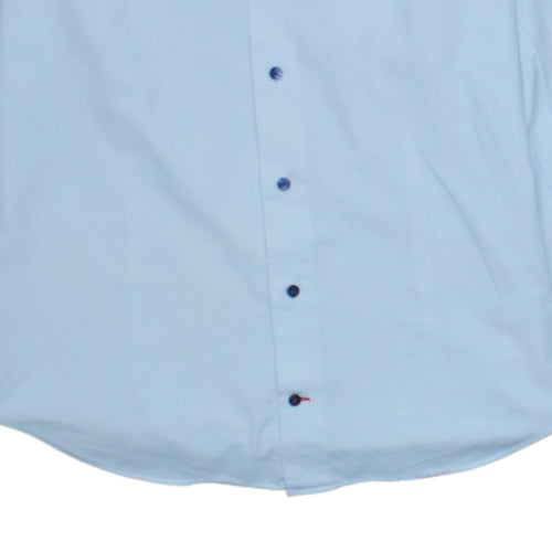 Tommy Hilfiger Men's Blue Regular Fit Long Sleeve Button-Up Shirt