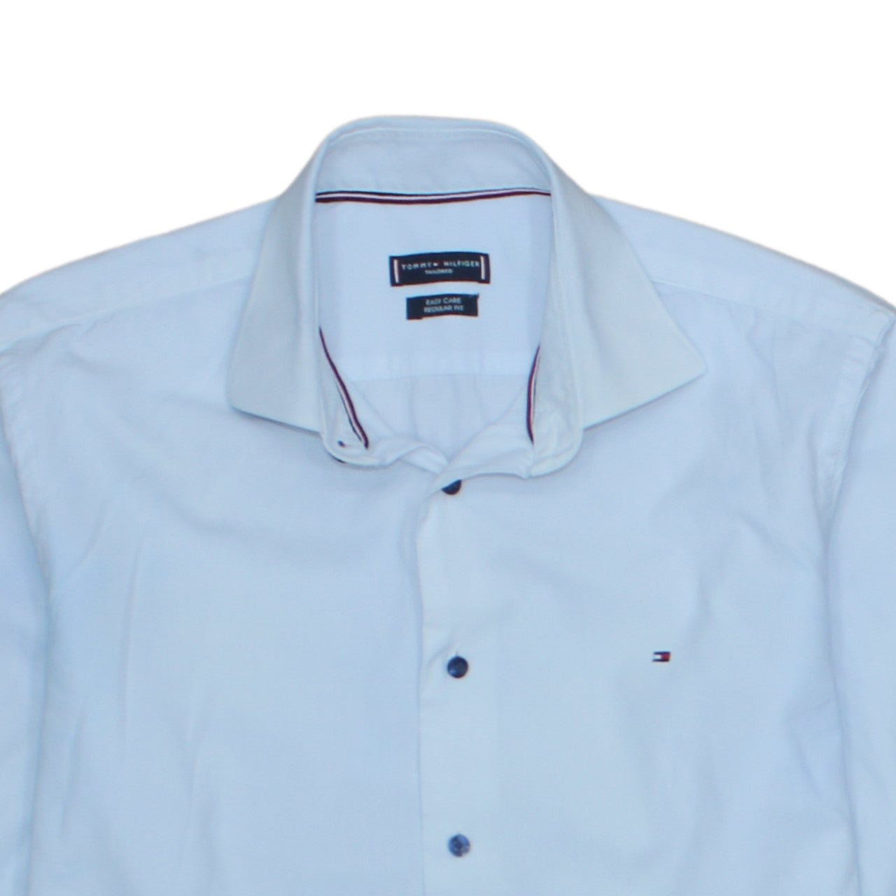 Tommy Hilfiger Men's Blue Regular Fit Long Sleeve Button-Up Shirt