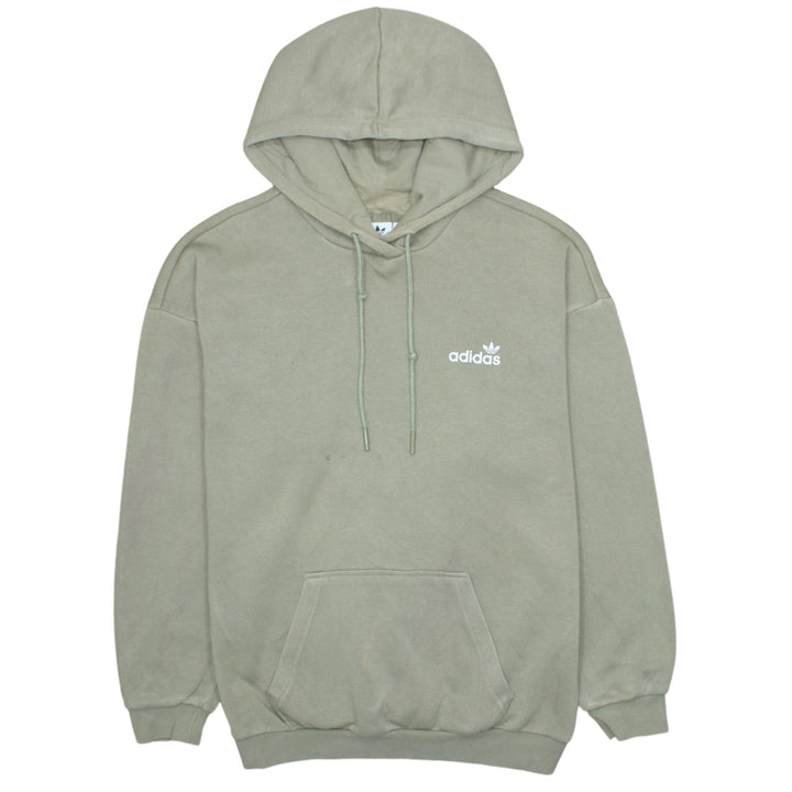 Adidas Men's Beige Pullover Hoodie S Logo Fleece Sweatshirt