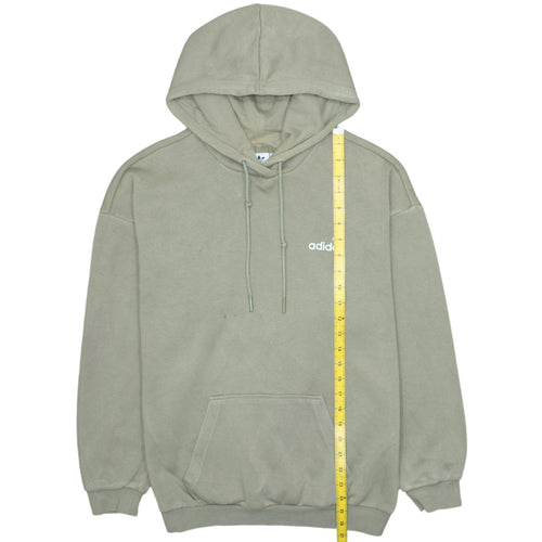 Adidas Men's Beige Pullover Hoodie S Logo Fleece Sweatshirt