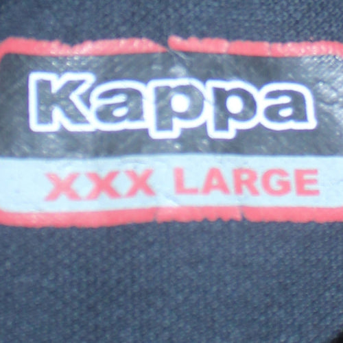 Kappa Men's Black 3XL Polo Shirt Short Sleeve Cotton Logo Top
