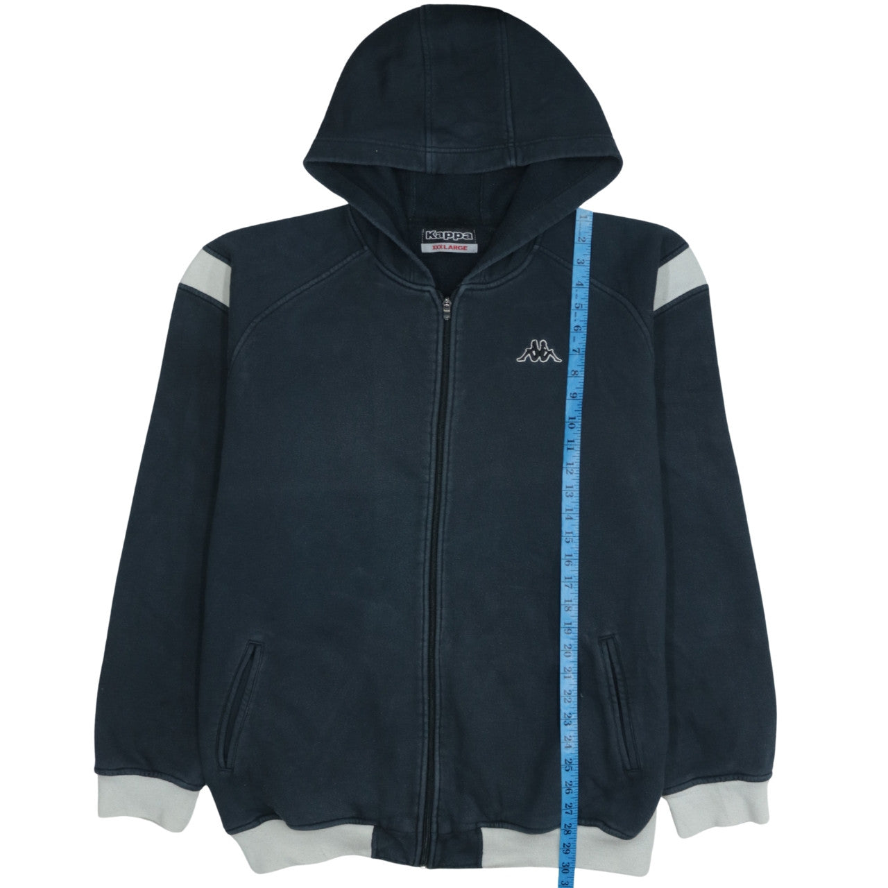 Kappa Men’s Blue Full Zip Hoodie 3XL Cotton Blend Sportswear
