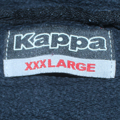 Kappa Men’s Blue Full Zip Hoodie 3XL Cotton Blend Sportswear