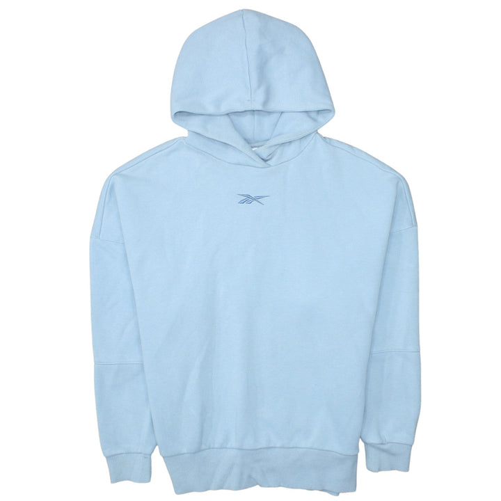 Reebok Womens Light Blue XS Pullover Hoodie Sweatshirt