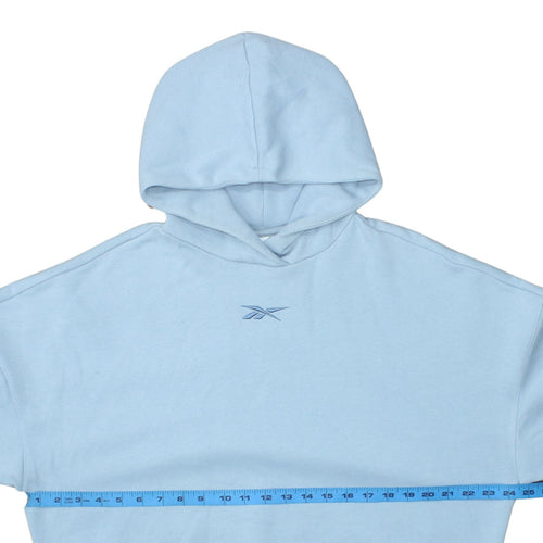 Reebok Womens Light Blue XS Pullover Hoodie Sweatshirt