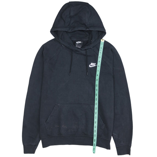 Nike Men's Black Pullover Hoodie Medium Cotton Blend Sportswear