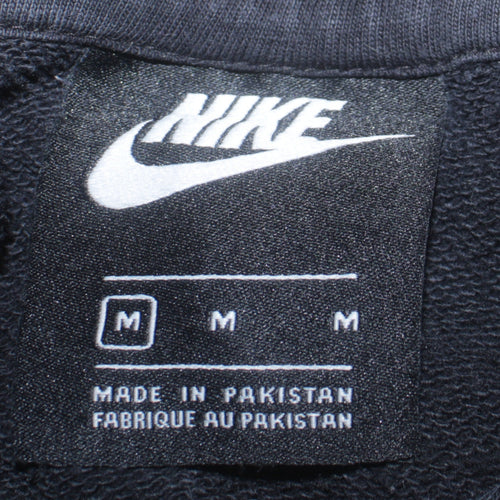 Nike Men's Black Pullover Hoodie Medium Cotton Blend Sportswear