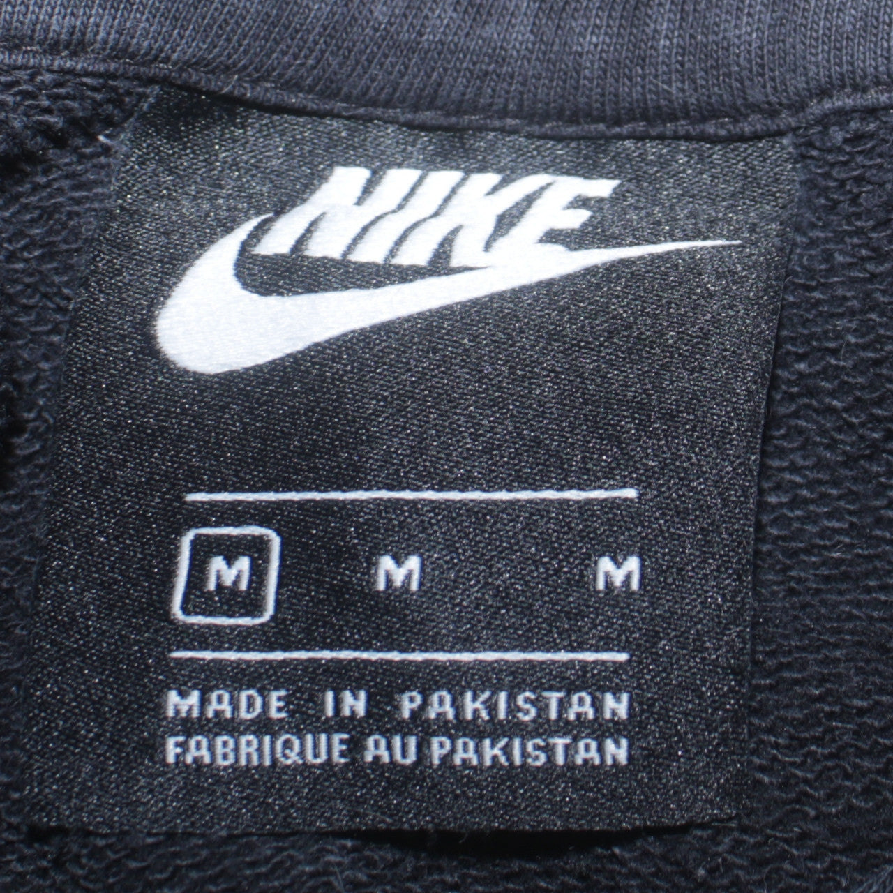 Nike Men's Black Pullover Hoodie Medium Cotton Blend Sportswear