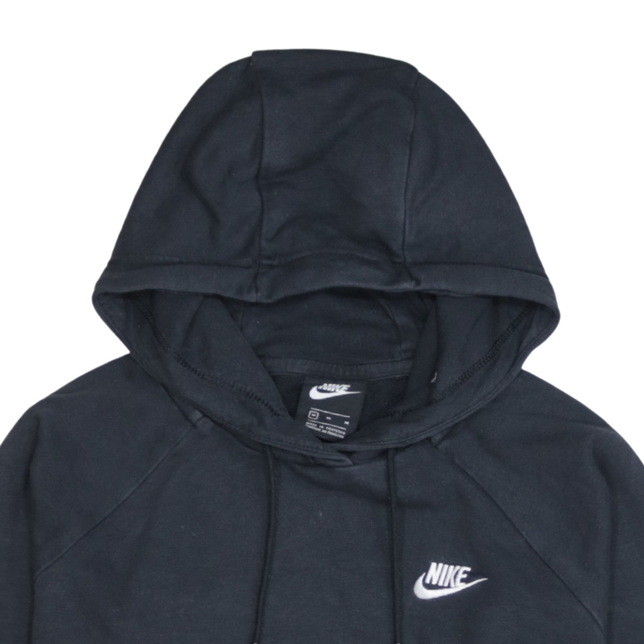 Nike Men's Black Pullover Hoodie Medium Cotton Blend Sportswear