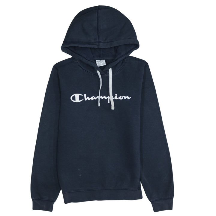 Champion Men's Blue Small Pullover Hoodie Logo Fleece Sweatshirt