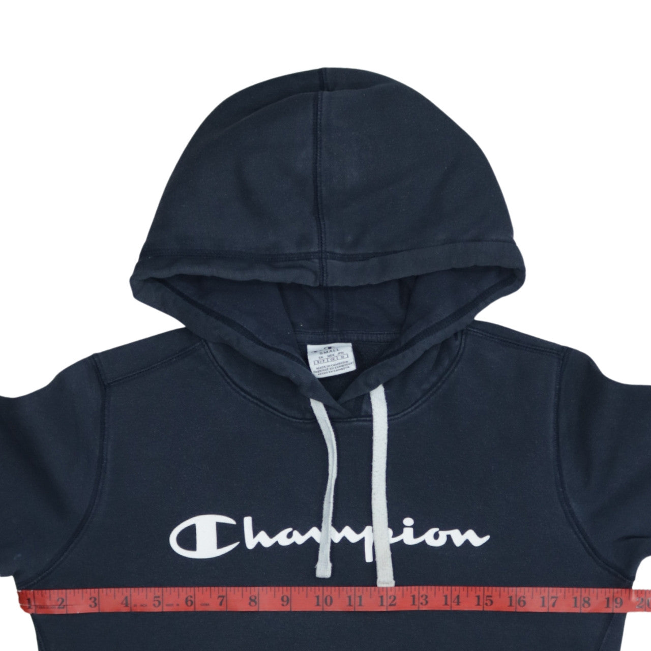 Champion Men's Blue Small Pullover Hoodie Logo Fleece Sweatshirt