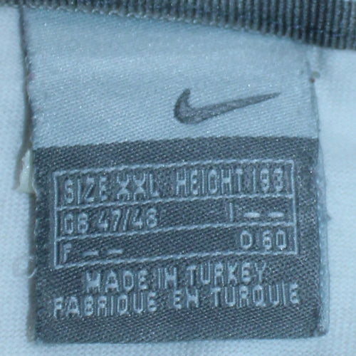 Nike Men's White 2XL Crew Neck Cotton Short Sleeve T-Shirt