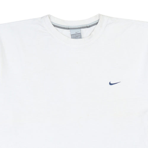 Nike Men's White 2XL Crew Neck Cotton Short Sleeve T-Shirt