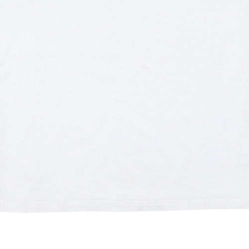 Nike Men's White 2XL Crew Neck Cotton Short Sleeve T-Shirt