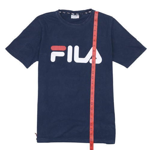 Fila Boys Blue 15-16 Years Logo Short Sleeve Cotton T-Shirt